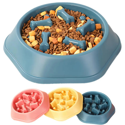 Slow Feeder Dog Bowl Anti-Choking Slow Feeding Bowls for Dogs Anti-Slip Pet Slow Eat Dishes Puzzle Bowls for Small Medium Dogs