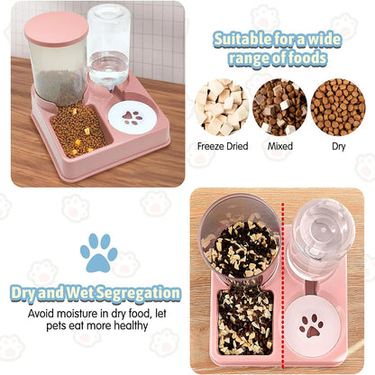 Revolutionary 2-in-1 Automatic Pet Feeder and Water Dispenser Set for Dogs - Effortless Feeding and Hydration!