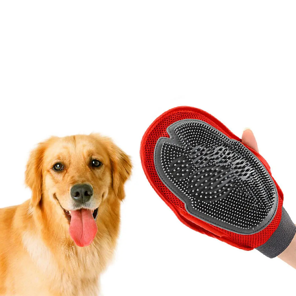 Soft Rubber Pet Grooming Glove - Gentle Shedding Remover and Massage Tool for Dogs and Cats