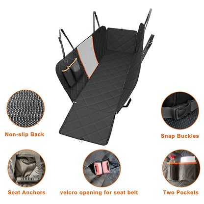 Premium Rear Seat Covers for Pets - Durable Oxford Cloth Dog Seat Protector for All Seasons