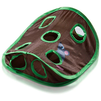 Engaging Cat Mice Game Intelligence Toy: Foldable 9-Hole Tunnel for Active Kittens