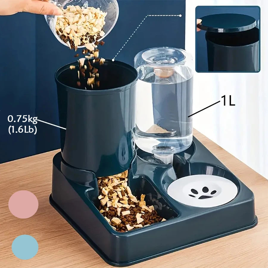 Revolutionary 2-in-1 Automatic Pet Feeder and Water Dispenser Set for Dogs - Effortless Feeding and Hydration!