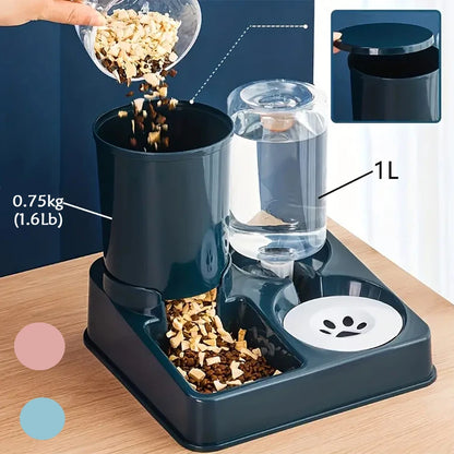 Revolutionary 2-in-1 Automatic Pet Feeder and Water Dispenser Set for Dogs - Effortless Feeding and Hydration!