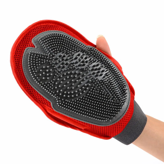 Soft Rubber Pet Grooming Glove - Gentle Shedding Remover and Massage Tool for Dogs and Cats
