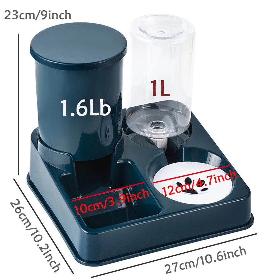 Revolutionary 2-in-1 Automatic Pet Feeder and Water Dispenser Set for Dogs - Effortless Feeding and Hydration!