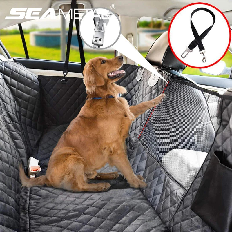 Premium Rear Seat Covers for Pets - Durable Oxford Cloth Dog Seat Protector for All Seasons
